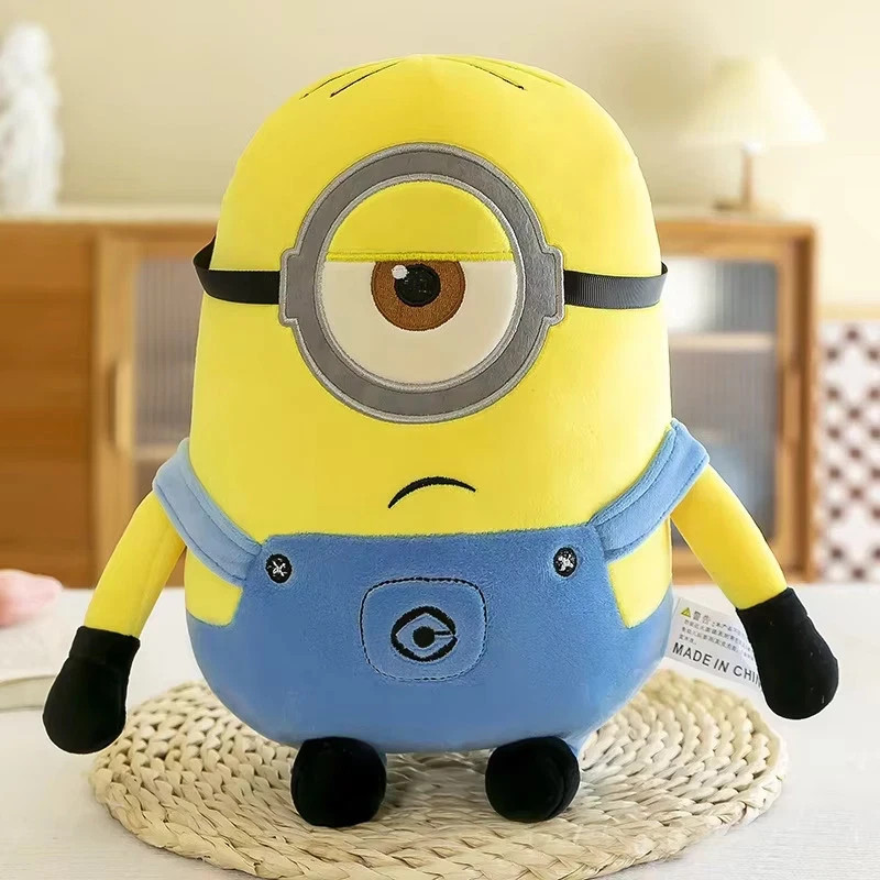Cute Minions Movie Characters Yellow Plush Toys Bob Stuart In Jeans Soft Dolls Cute Minions Movie Characters Yellow Plush Toys Bob Stuart In Jeans Soft Dolls