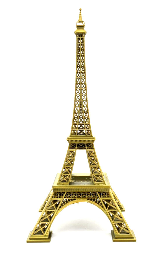 Eiffel Tower Model- 3D Printed with PLA Gold/Gray Elegance for Decor & Memories Eiffel Tower Model- 3D Printed with PLA Gold/Gray Elegance for Decor & Memories