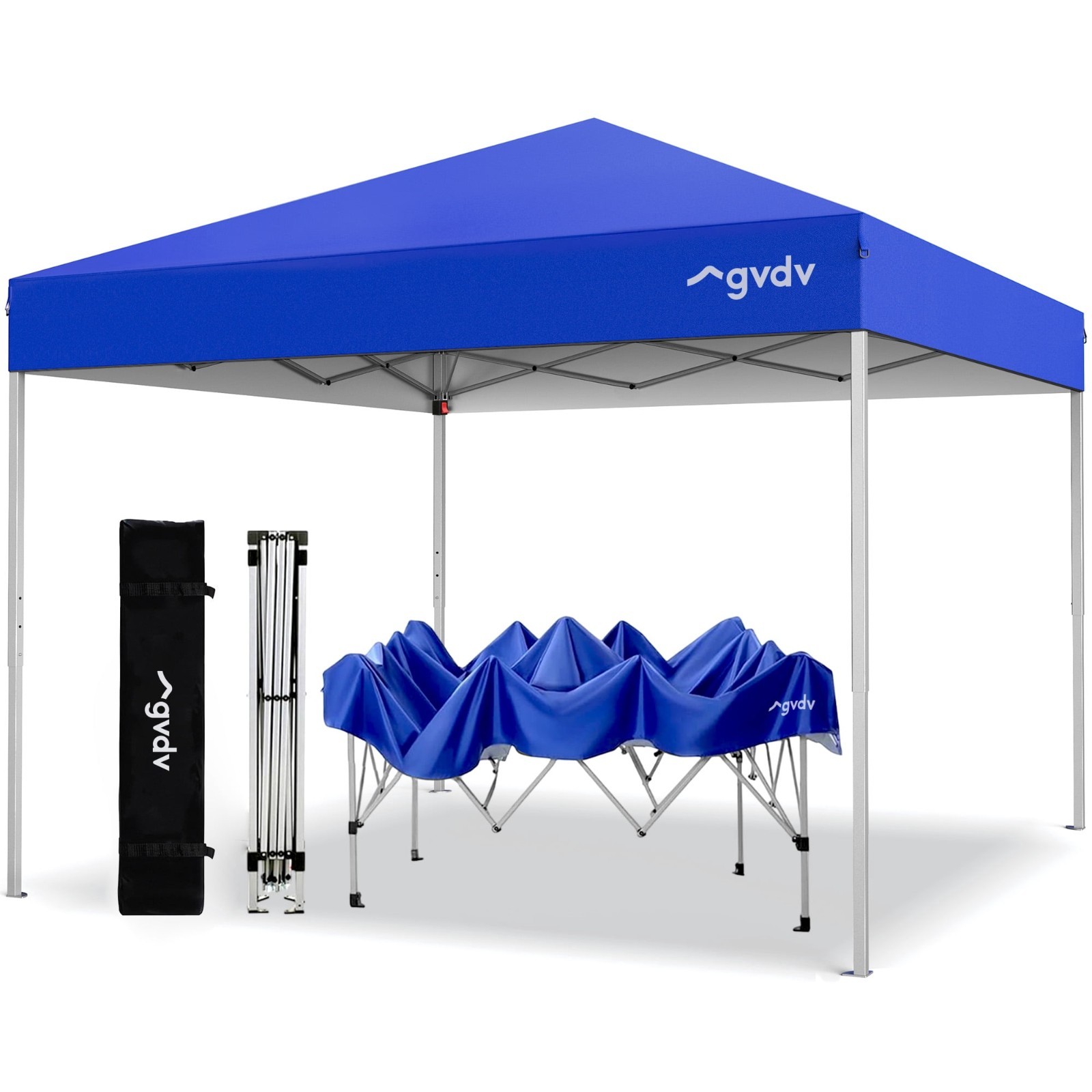 FLASHSALES - GVDV 10x10 ft Easy Pop Up Canopy Tent Blue