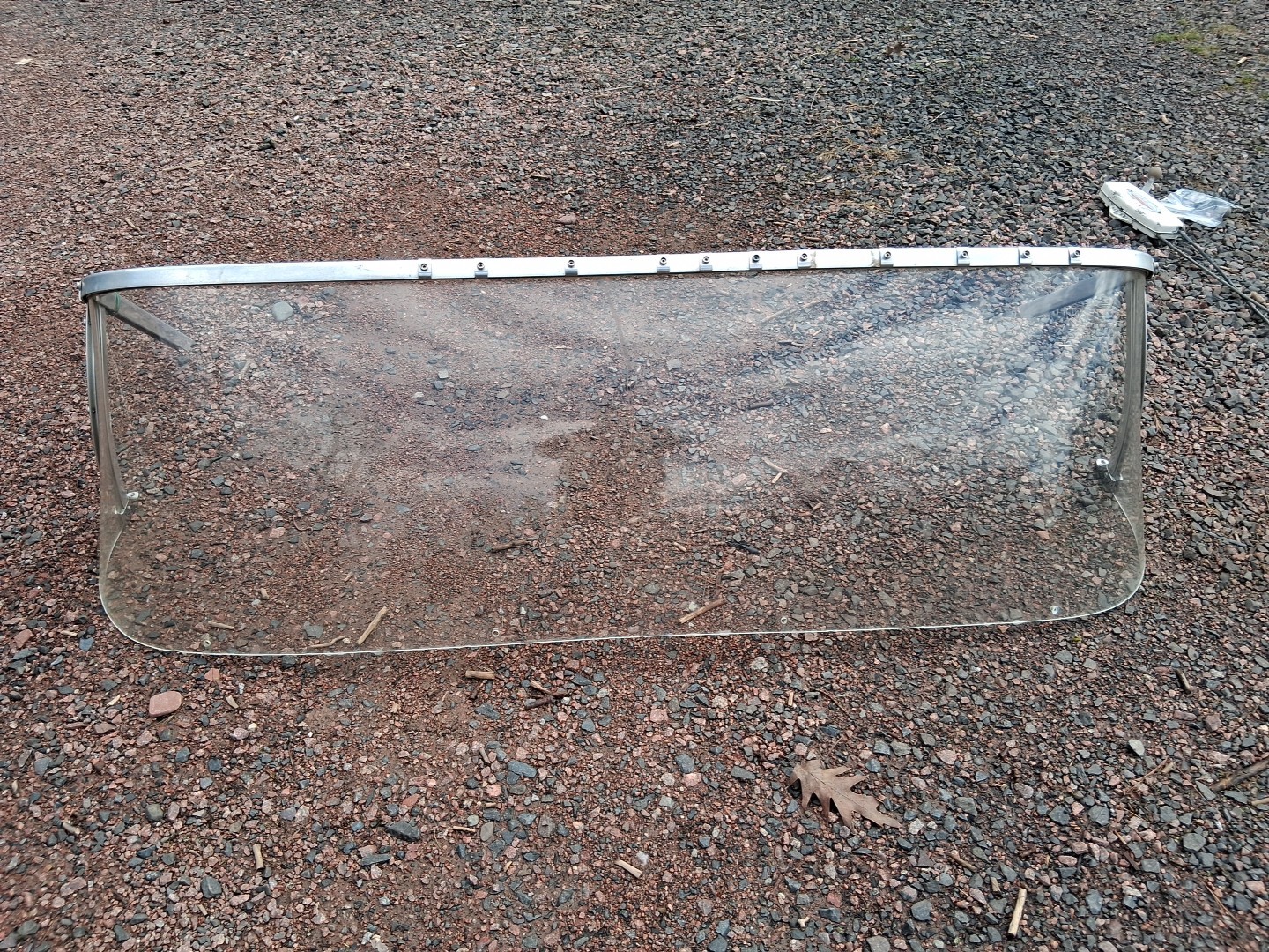 Vintage Wrap Around Plexiglass Boat Windshield Approx 63 Vintage Wrap Around Plexiglass Boat Windshield Approx 63
