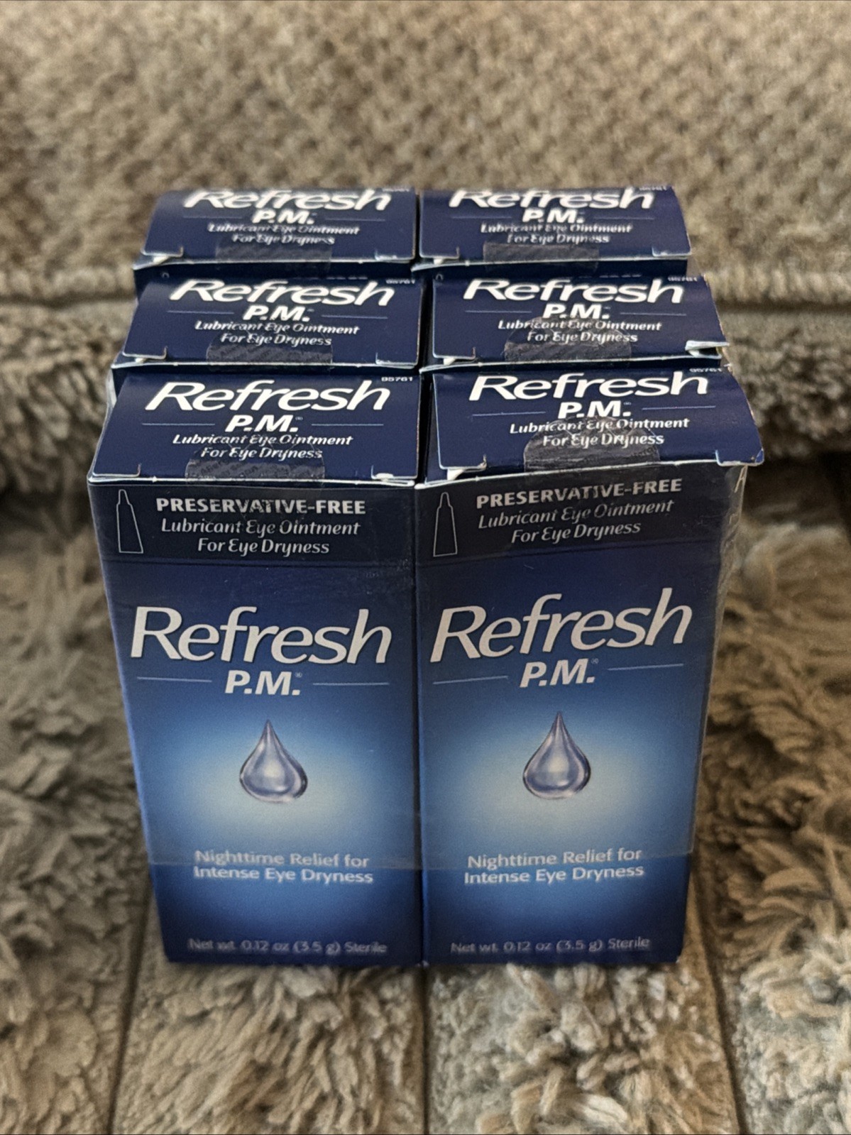 EXP 11/28 LOT OF 6 REFRESH PM Preservative-Free Eye Ointment .12oz (3.5g) SEALED EXP 11/28 LOT OF 6 REFRESH PM Preservative-Free Eye Ointment .12oz (3.5g) SEALED