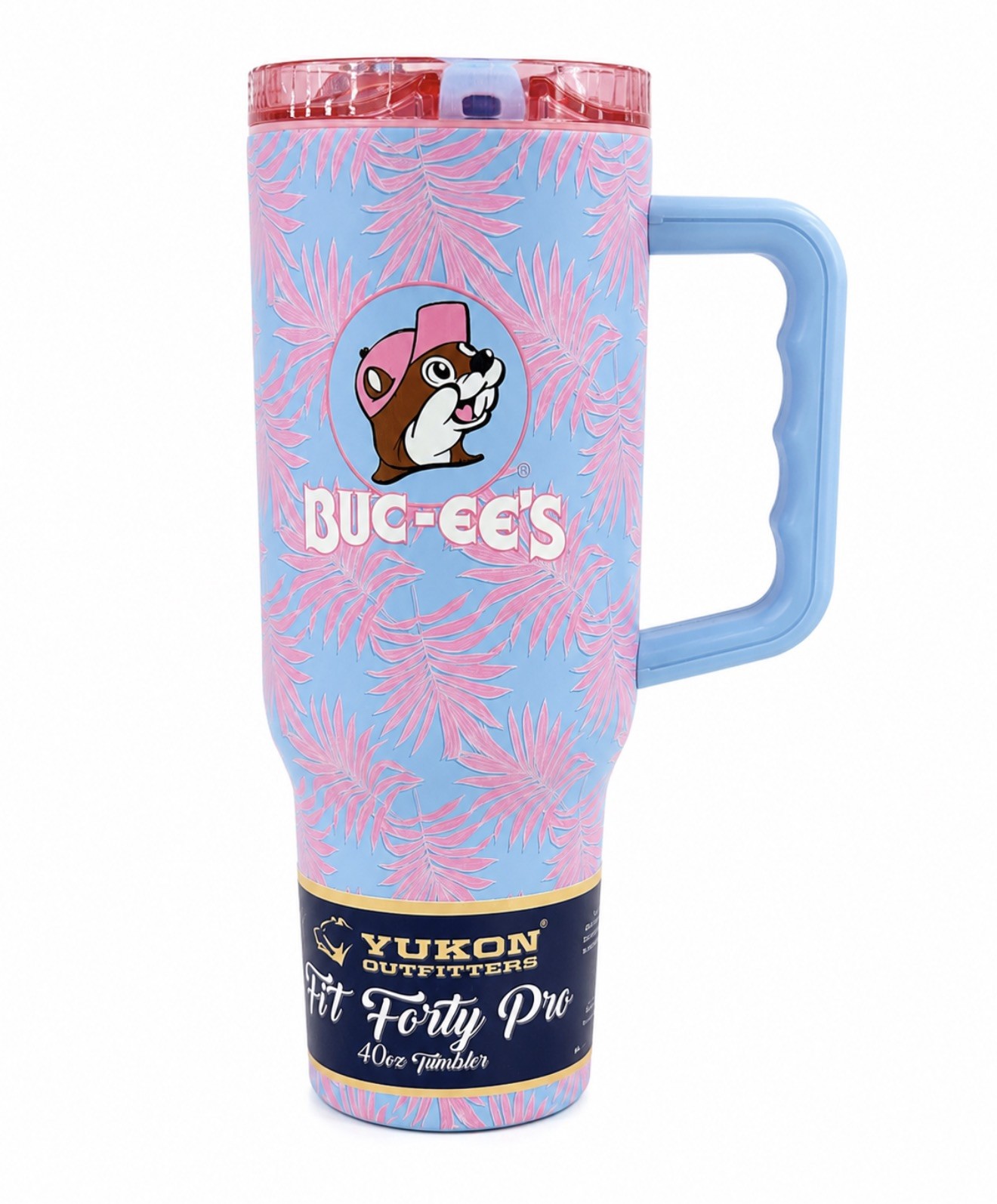 2026 NEW Buc-ee's Pink Blue Palm Tree Tumbler 40oz With Handle 2026 NEW Buc-ee's Pink Blue Palm Tree Tumbler 40oz With Handle