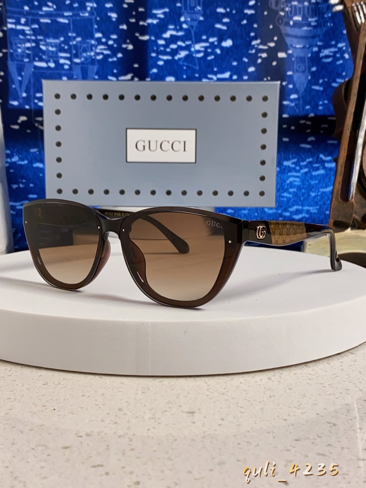 Gucci GG D2914 Women\'s brown Frame Cat-Eye Sunglasses 65 12-140 Gucci GG D2914 Women\'s brown Frame Cat-Eye Sunglasses 65 12-140