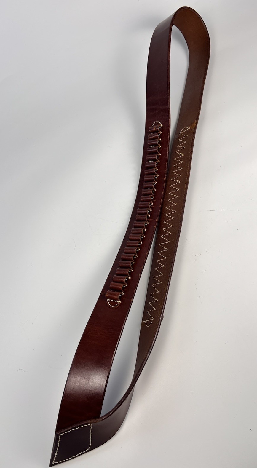 Triple K Leather Cartridge Bandolier Shoulder Sling Belt #918 Made in USA