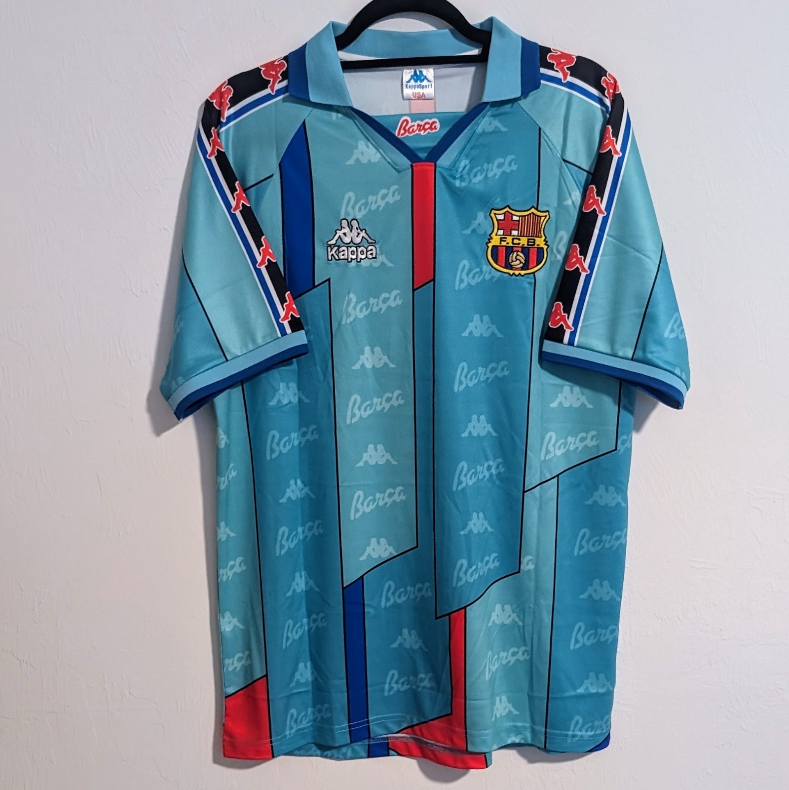 FC Barcelona Ronaldo 1996/97 Retro Jersey Men\'s M FC Barcelona Ronaldo 1996/97 Retro Jersey Men\'s M
