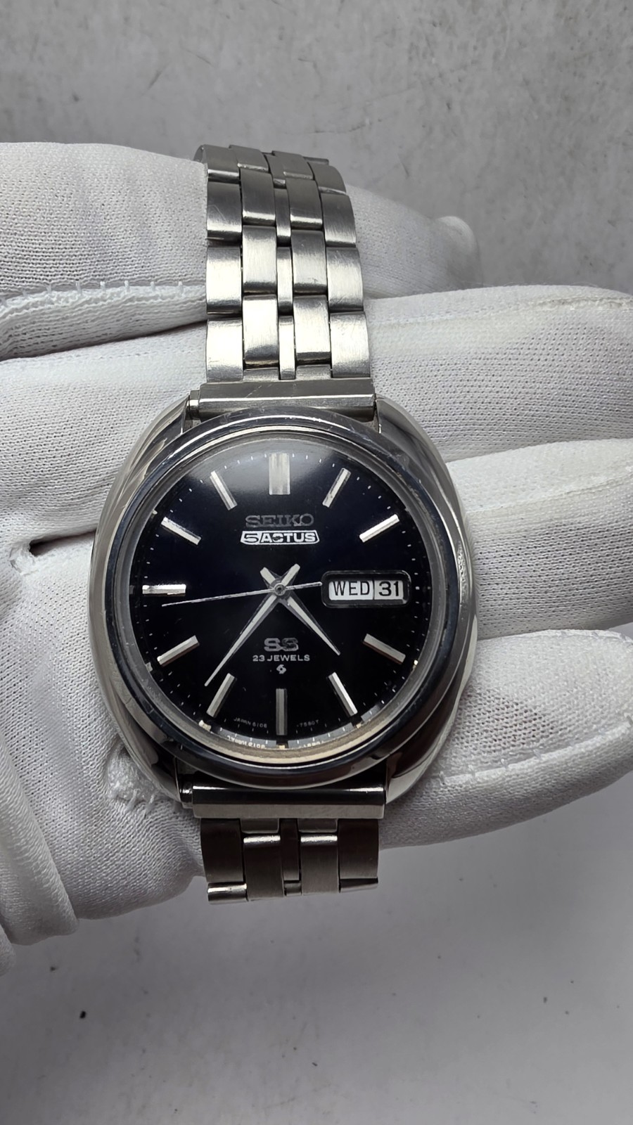 Seiko5 Actus SS 6106-7470 Automatic 23J JDM Serviced Wristwatch Day-Date 