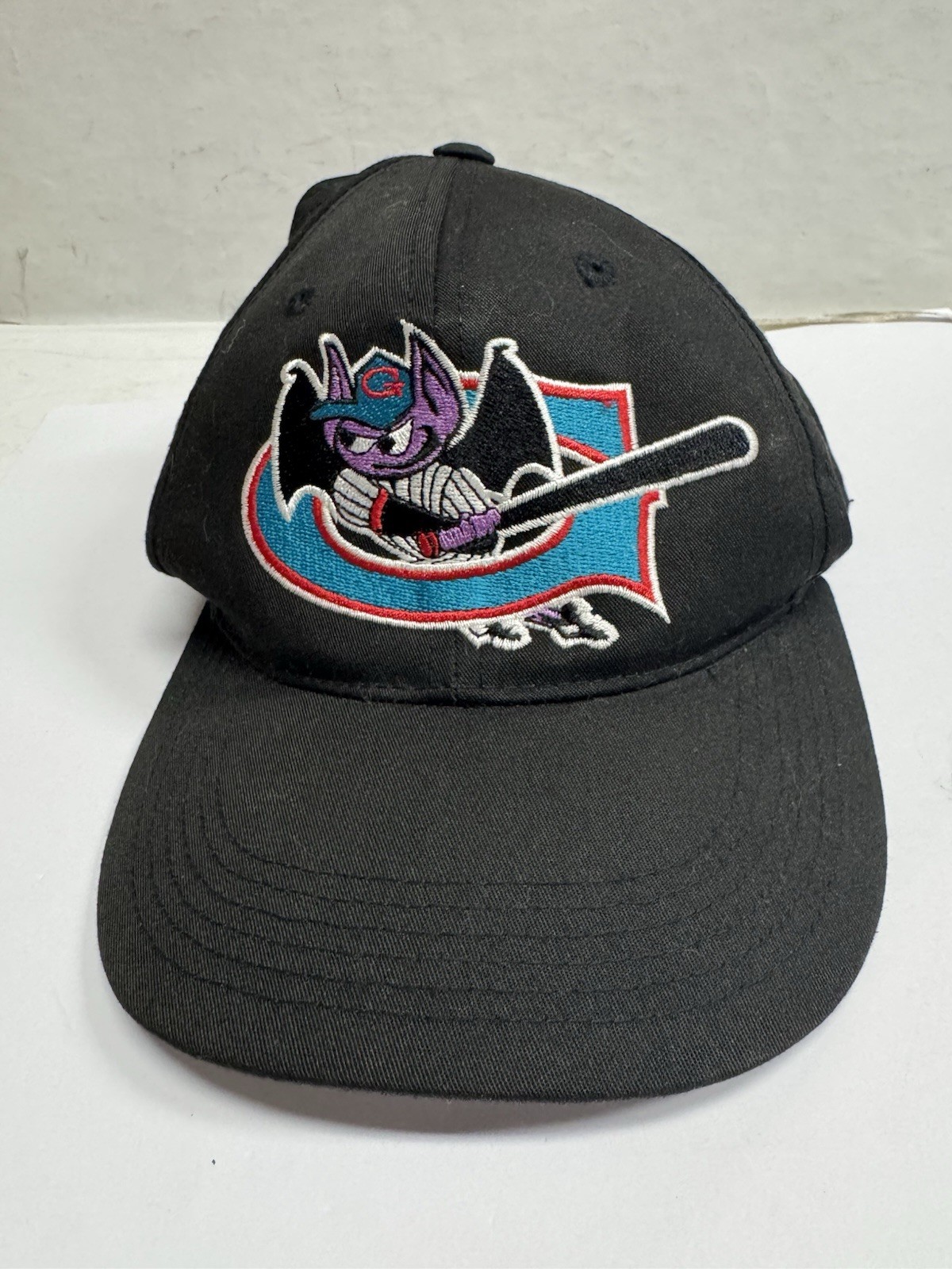 Vintage Greensboro Bats MILB SnapBack Hat With Mascot Signature Vintage Greensboro Bats MILB SnapBack Hat With Mascot Signature