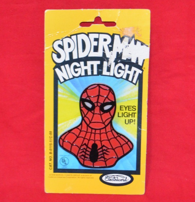 Vintage 1978 Spider-Man Night Nite Light Electricord Leviton Marvel Super Hero Vintage 1978 Spider-Man Night Nite Light Electricord Leviton Marvel Super Hero
