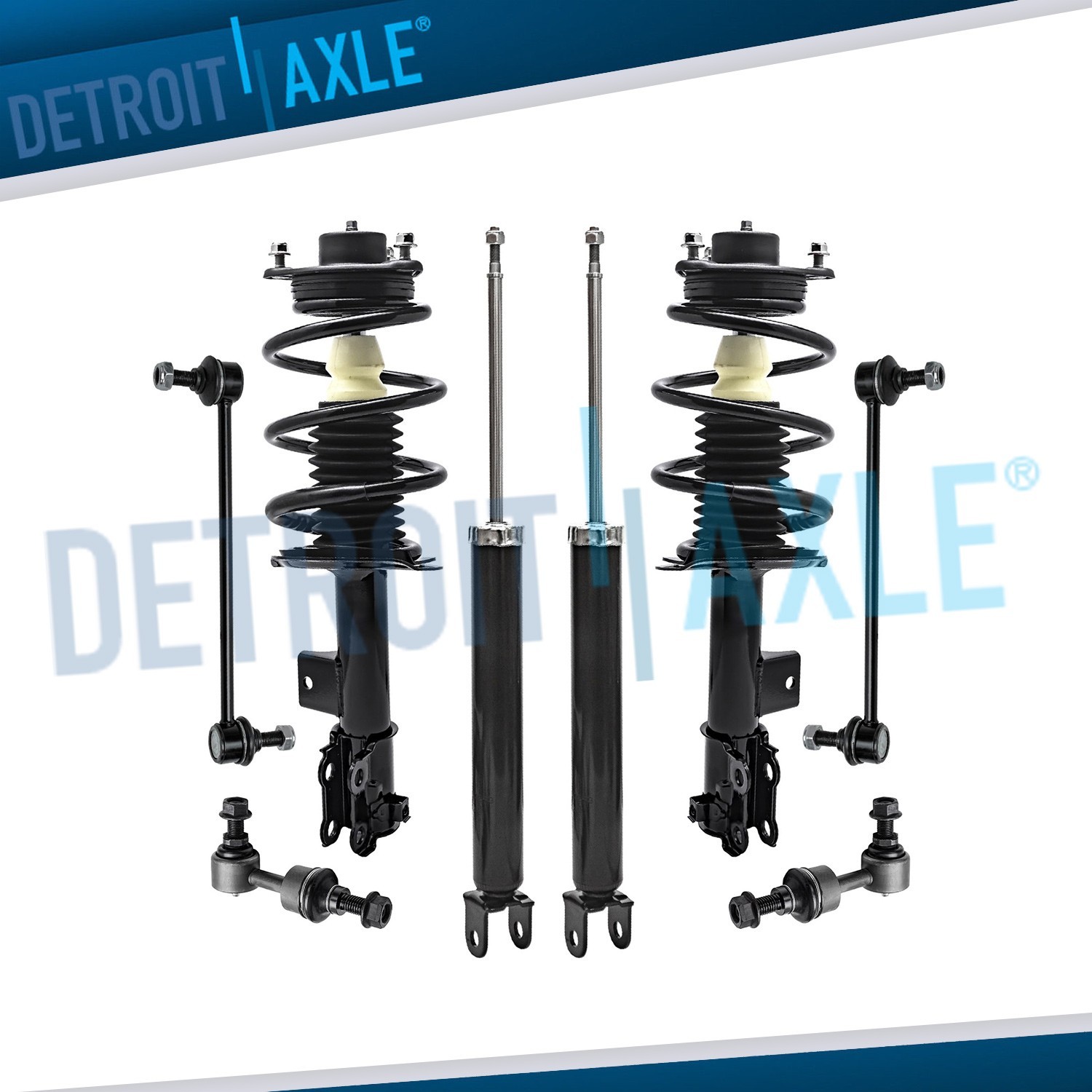 Front Struts w/Coil Spring Rear Shocks Sway Bars for Hyundai Sonata Kia Optima
