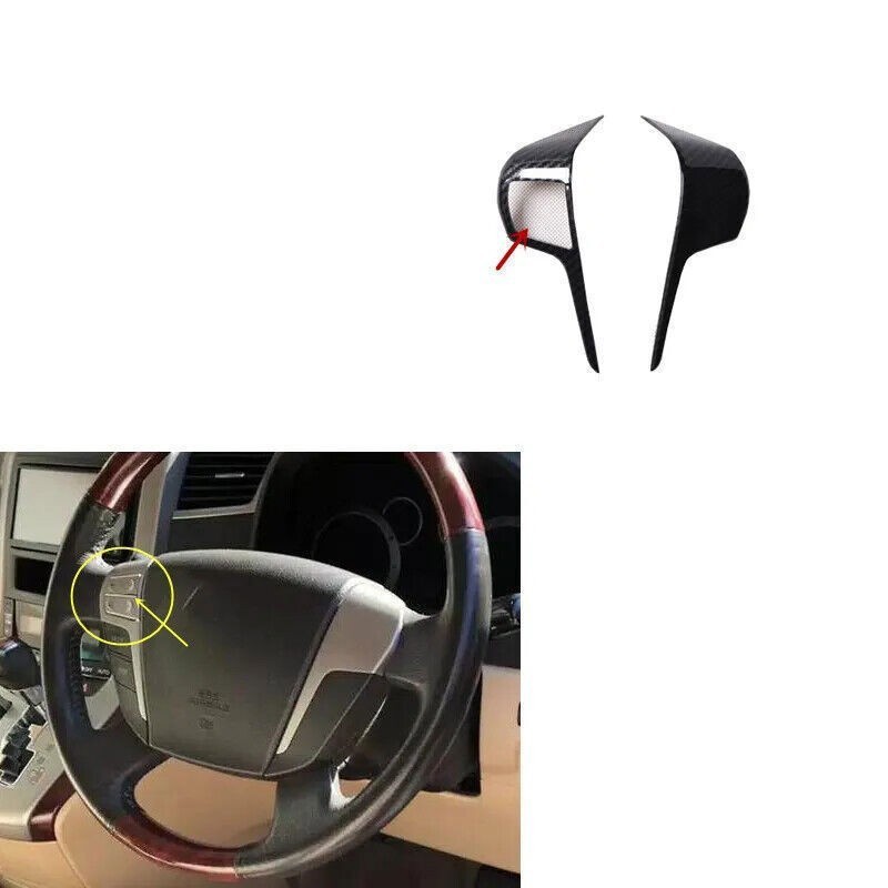 For Toyoto Vellfire 20 Series 2008-2014 RHD ABS Carbon Fiber Interior Stickers