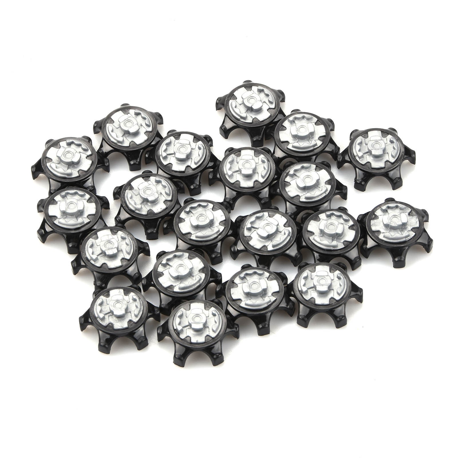 20PCS Soft Plastic Golf Shoe Spikes Replacement Cleat Fast Twist Black Plastic
