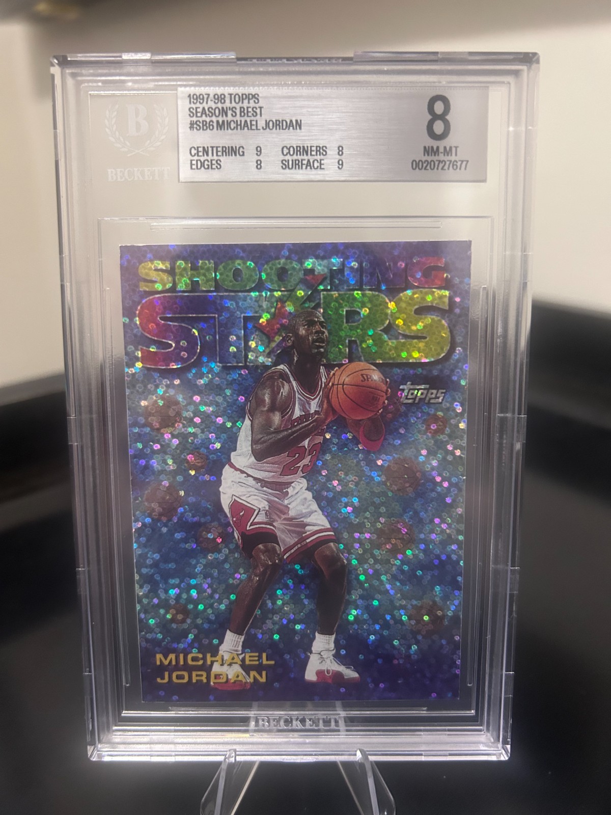 Michael Jordan 1997-98 Topps Season\'s Best Shooting Stars BGS 8