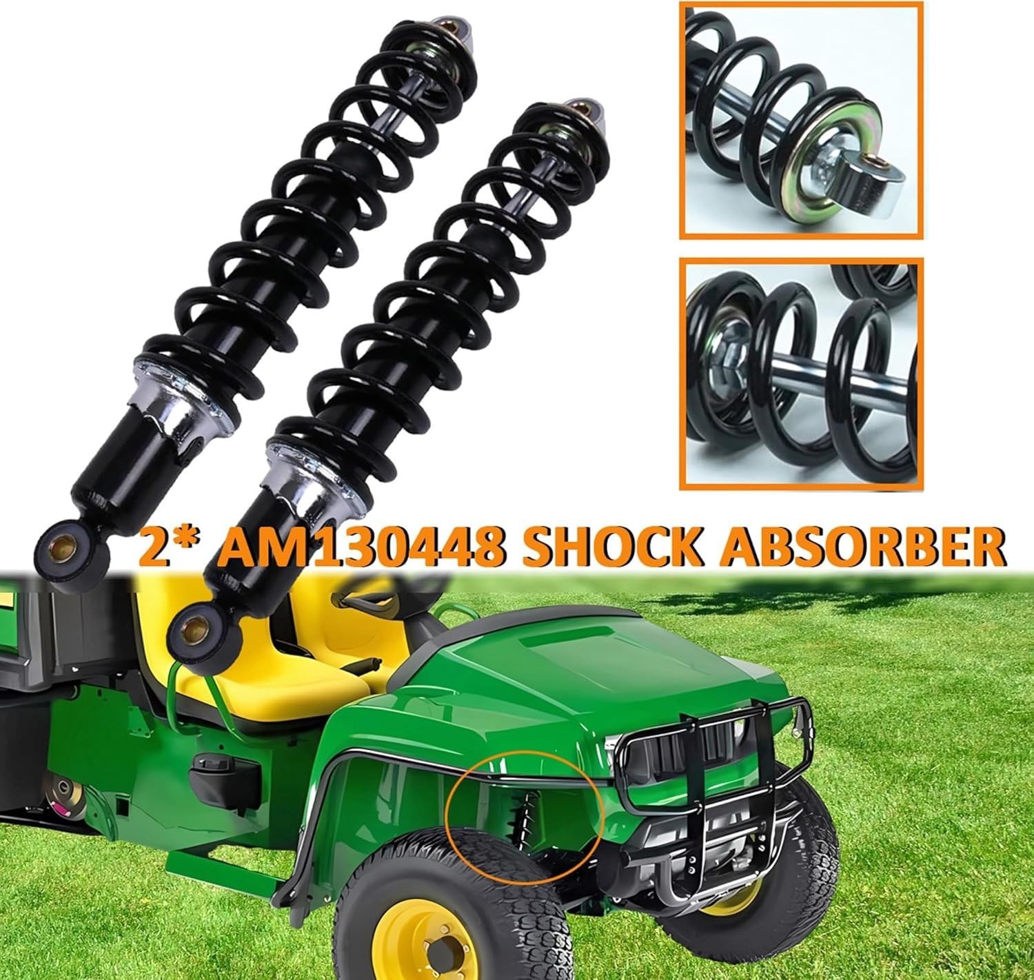 AM130448 Front Shock Absorbers Pair For John Deere Gator 4x2 6x4 TS TX Gators