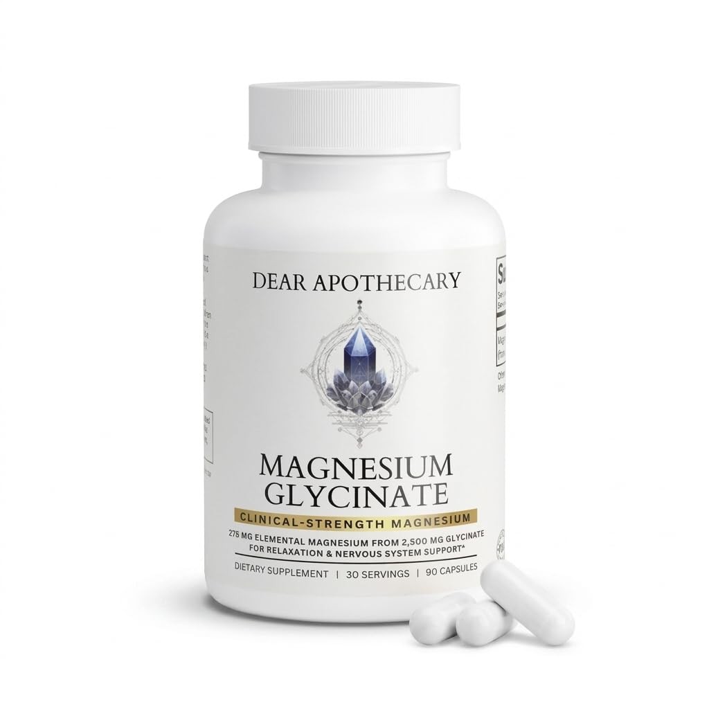 Dear Apothecary Magnesium Glycinate 275mg 90 Capsules Dear Apothecary Magnesium Glycinate 275mg 90 Capsules
