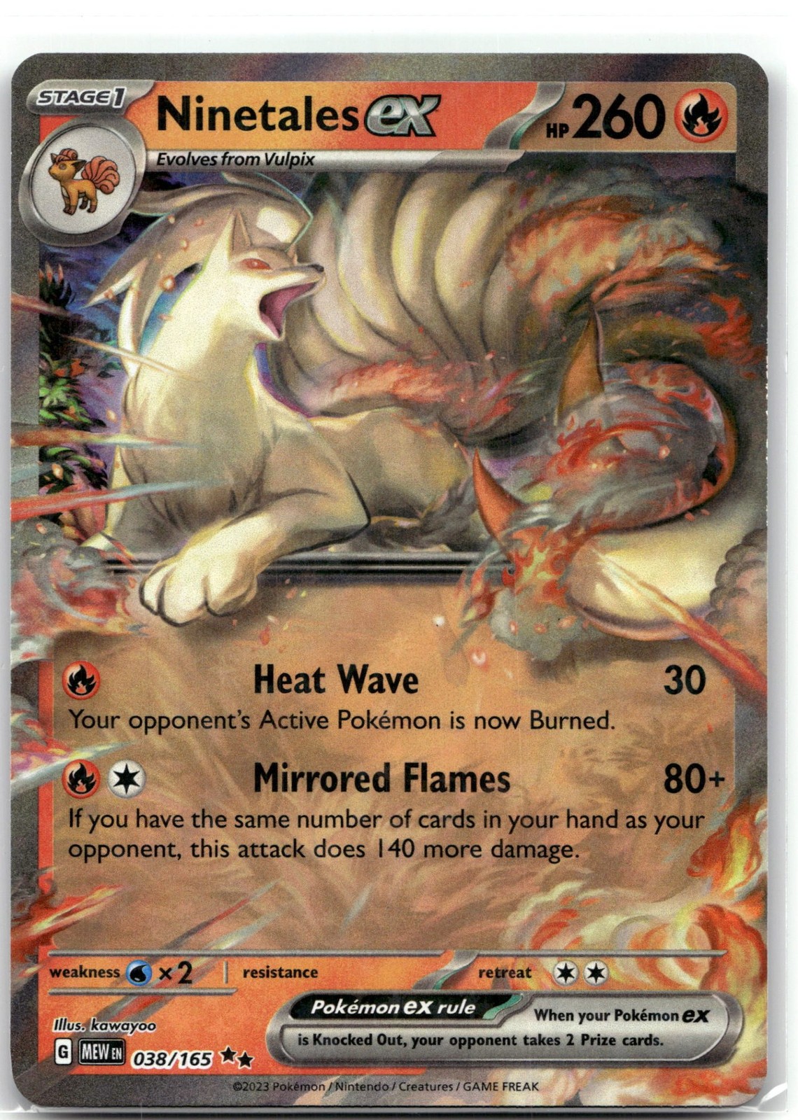 Ninetales ex Holofoil [MEW - 038/165]
