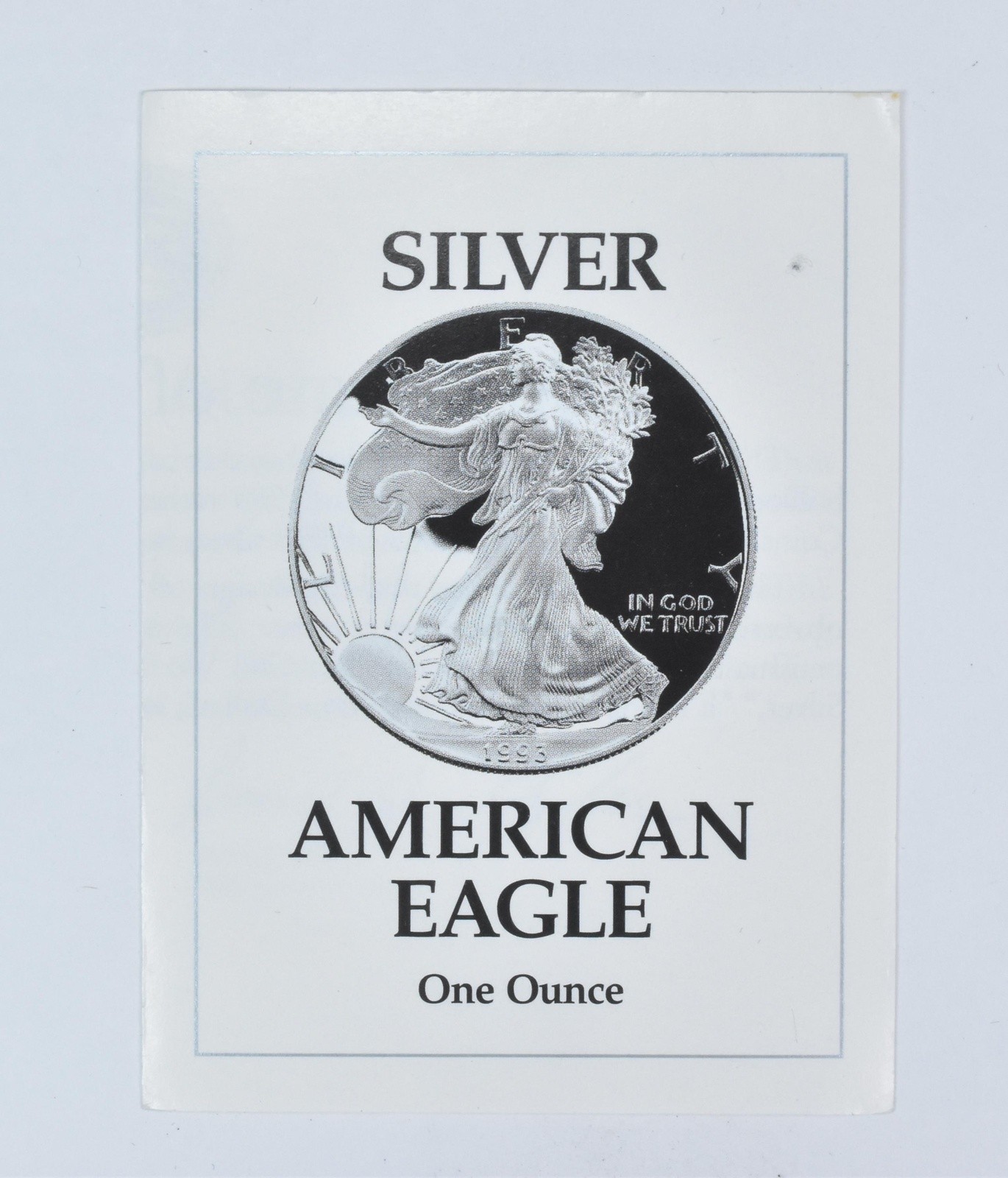 COA 1993-P American Silver Eagle Proof COA 1993-P American Silver Eagle Proof