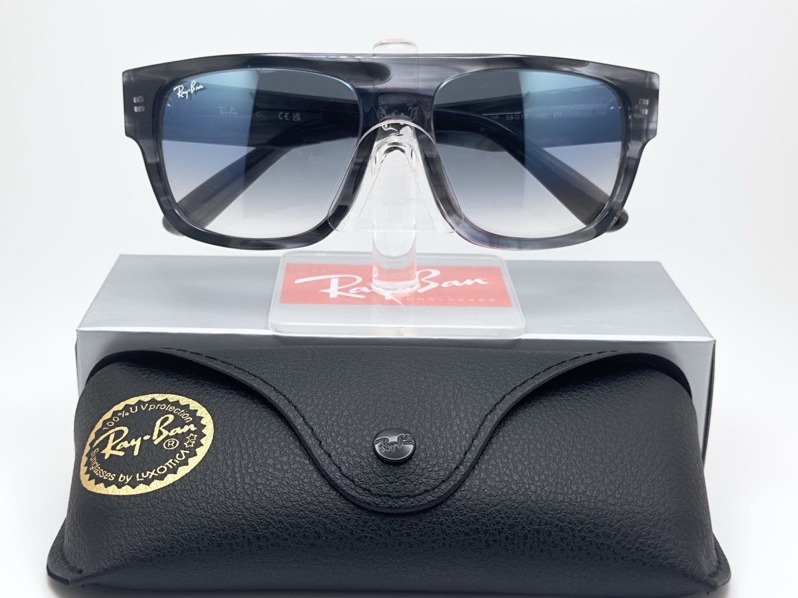 Ray-Ban RB0360S Drifter 58mm Square Sunglasses - Light Blue Gradient lens