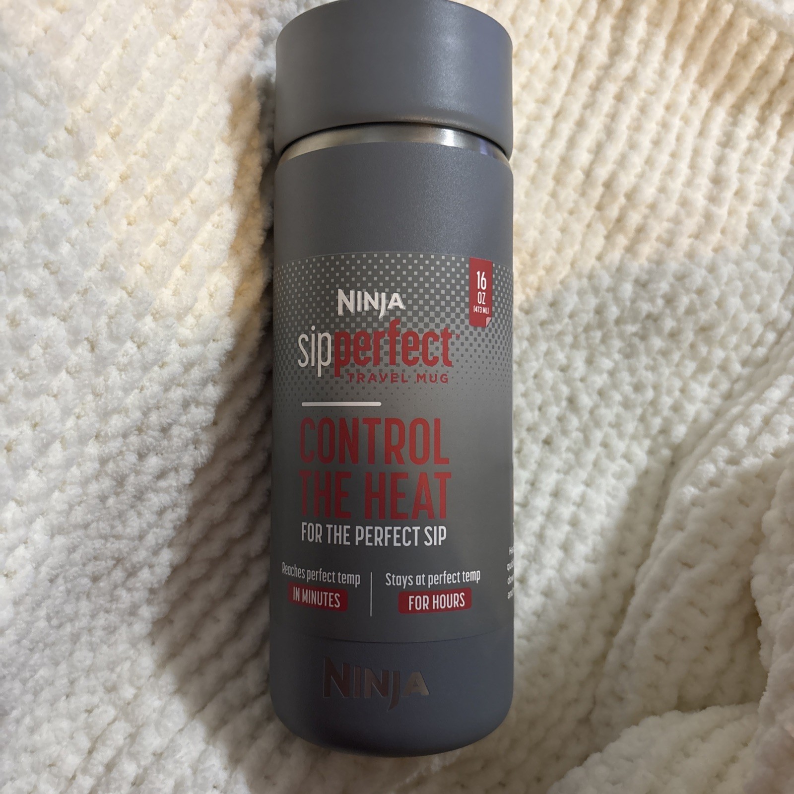 Ninja Sip Perfect 16 oz Stainless Steel Insulated Travel Mug Tumbler Gray NEW Ninja Sip Perfect 16 oz Stainless Steel Insulated Travel Mug Tumbler Gray NEW