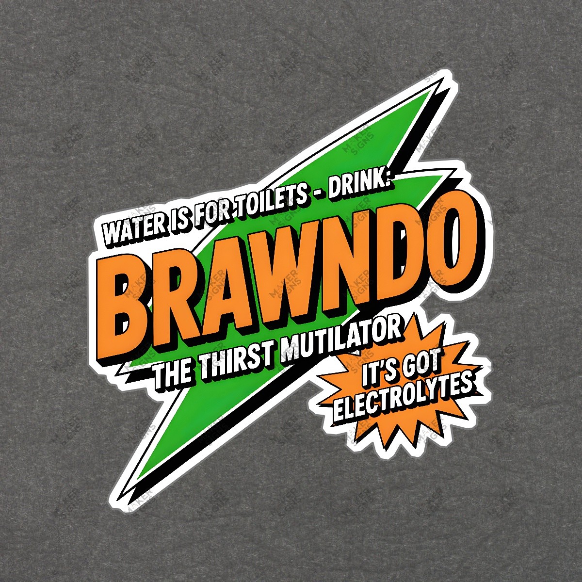 Vintage Brawndo Drink Sign Retro Electrolyte Beverage Logo The Thirst #7491 Vintage Brawndo Drink Sign Retro Electrolyte Beverage Logo The Thirst #7491
