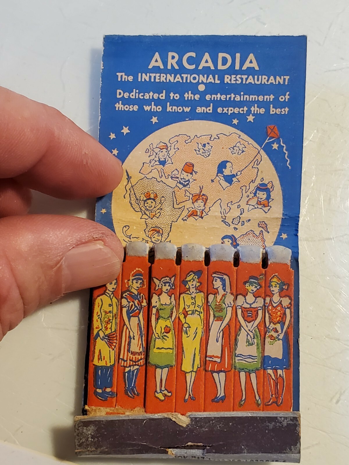 vintage feature matchbook Arcadia The International Restaurant widener building vintage feature matchbook Arcadia The International Restaurant widener building