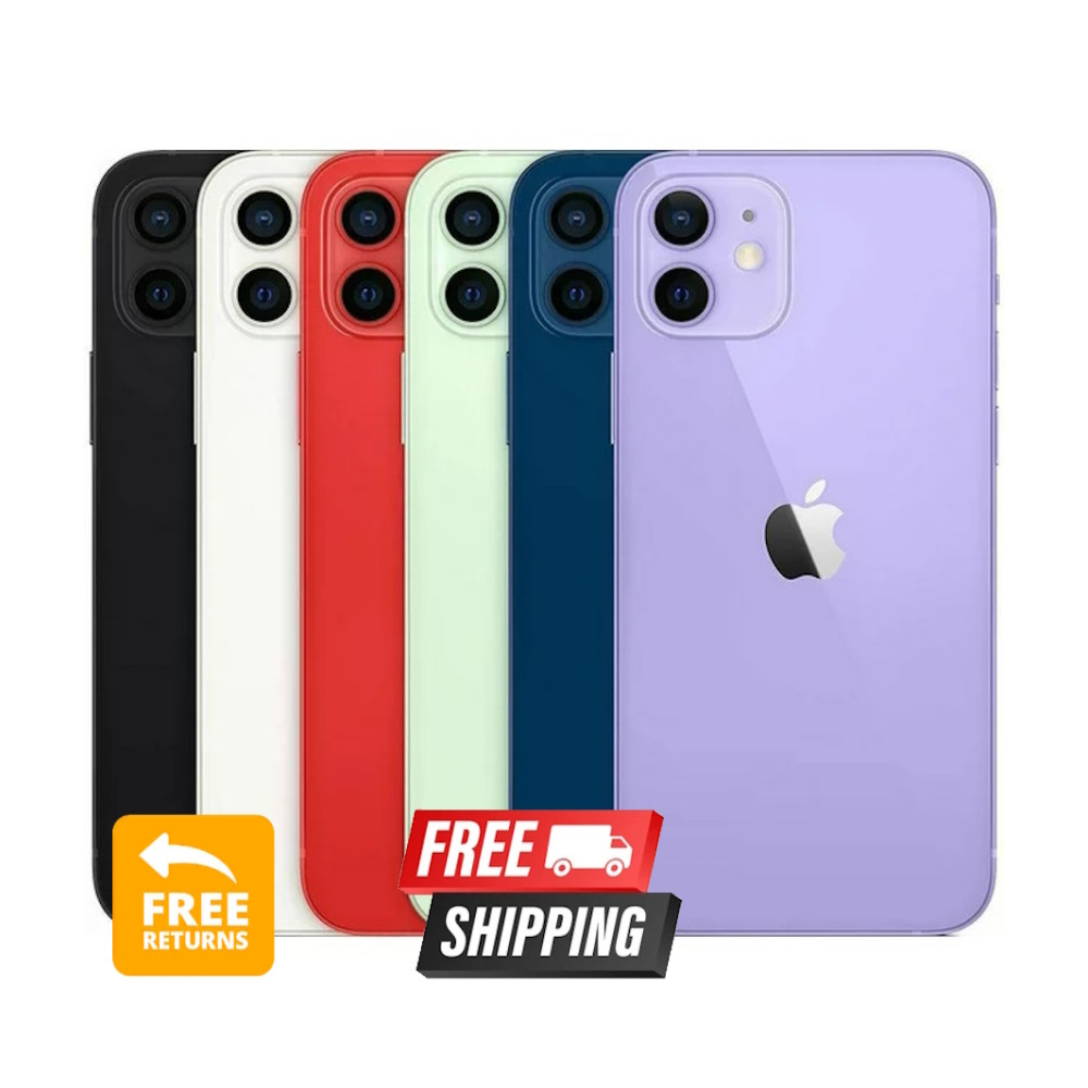 Apple iPhone 12 64GB/128GB Unlocked - GSM/AT&T/T-Mobile All Colors