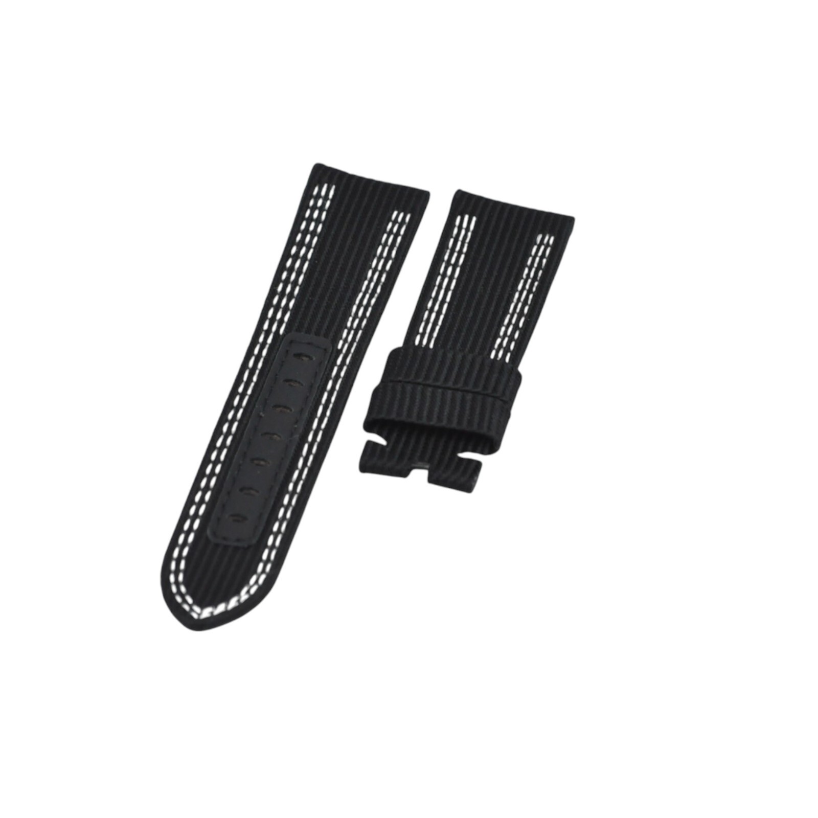 24x22mm Black Leather Watch Strap For Panerai Submersible Mike Horn