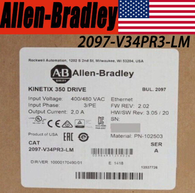 2097-V34PR3-LM Kinetix 350 Servo Driver New Factory Sealed AB 2097V34PR3LM NEW 2097-V34PR3-LM Kinetix 350 Servo Driver New Factory Sealed AB 2097V34PR3LM NEW