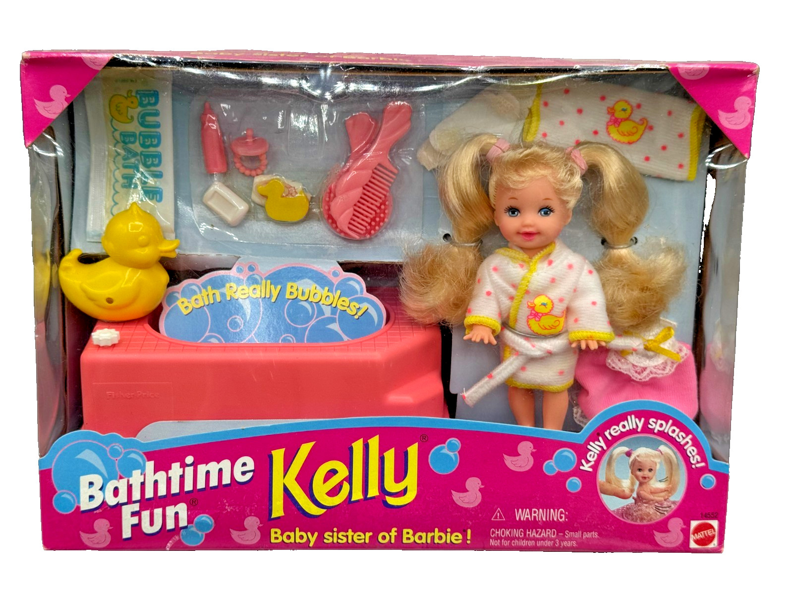 ~DS NIB BARBIE DOLL KELLY 1995 BATHTIME FUN 14552 ~DS NIB BARBIE DOLL KELLY 1995 BATHTIME FUN 14552