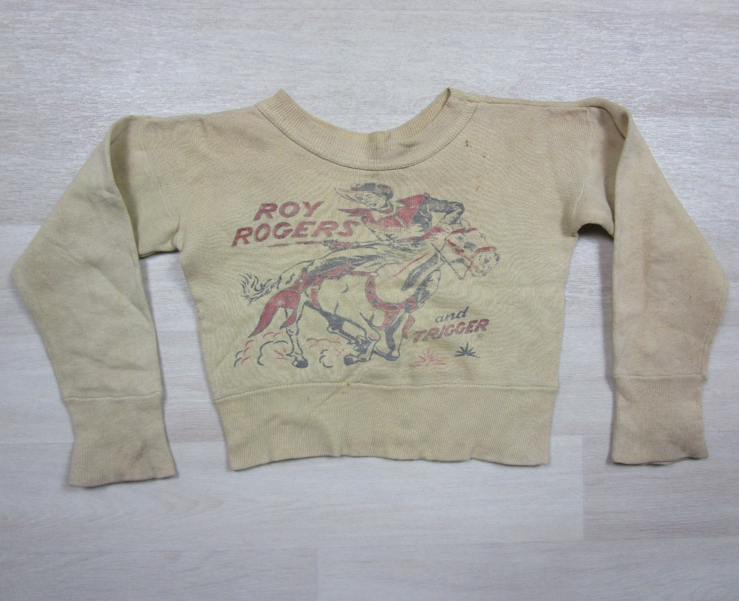 Vintage 1950s Roy Rogers & Trigger Norwich Sweatshirt Youth Toddler Athletic