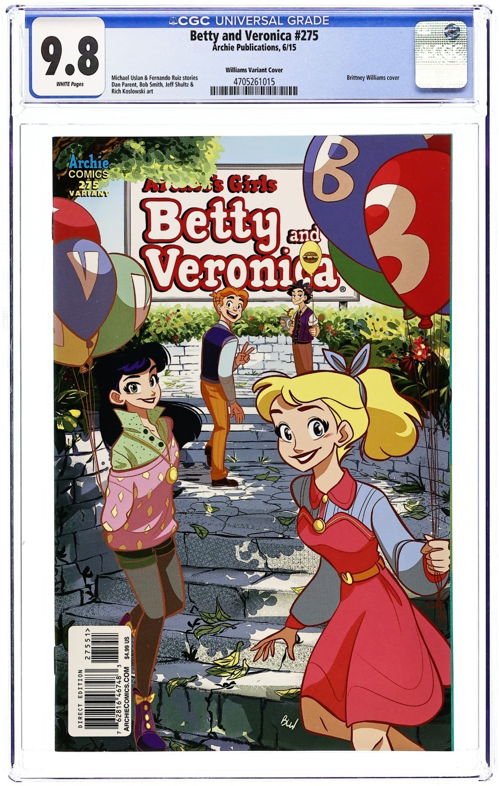Betty and Veronica #275E - 2015 - CGC 9.8 - Brittney Williams Betty and Veronica #275E - 2015 - CGC 9.8 - Brittney Williams