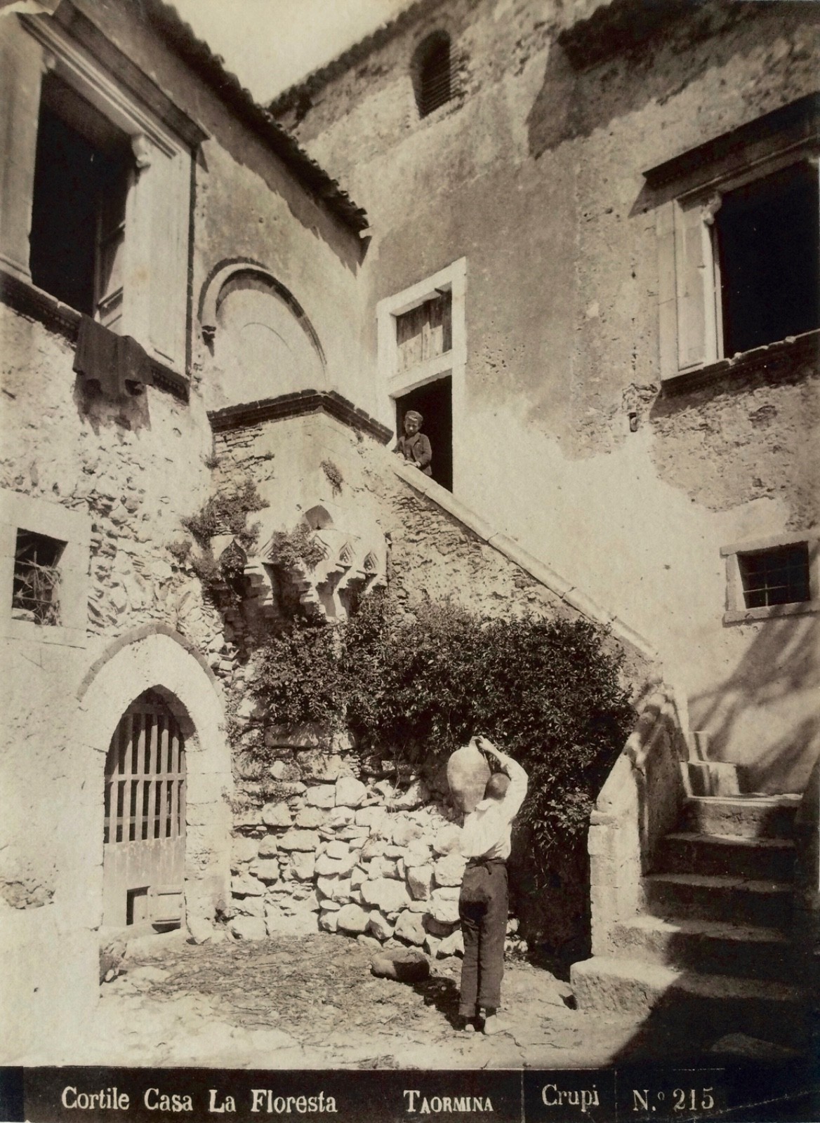 Giovanni Crupi, House, Taormina (215), Italy, Original Mounted Albumen Print
