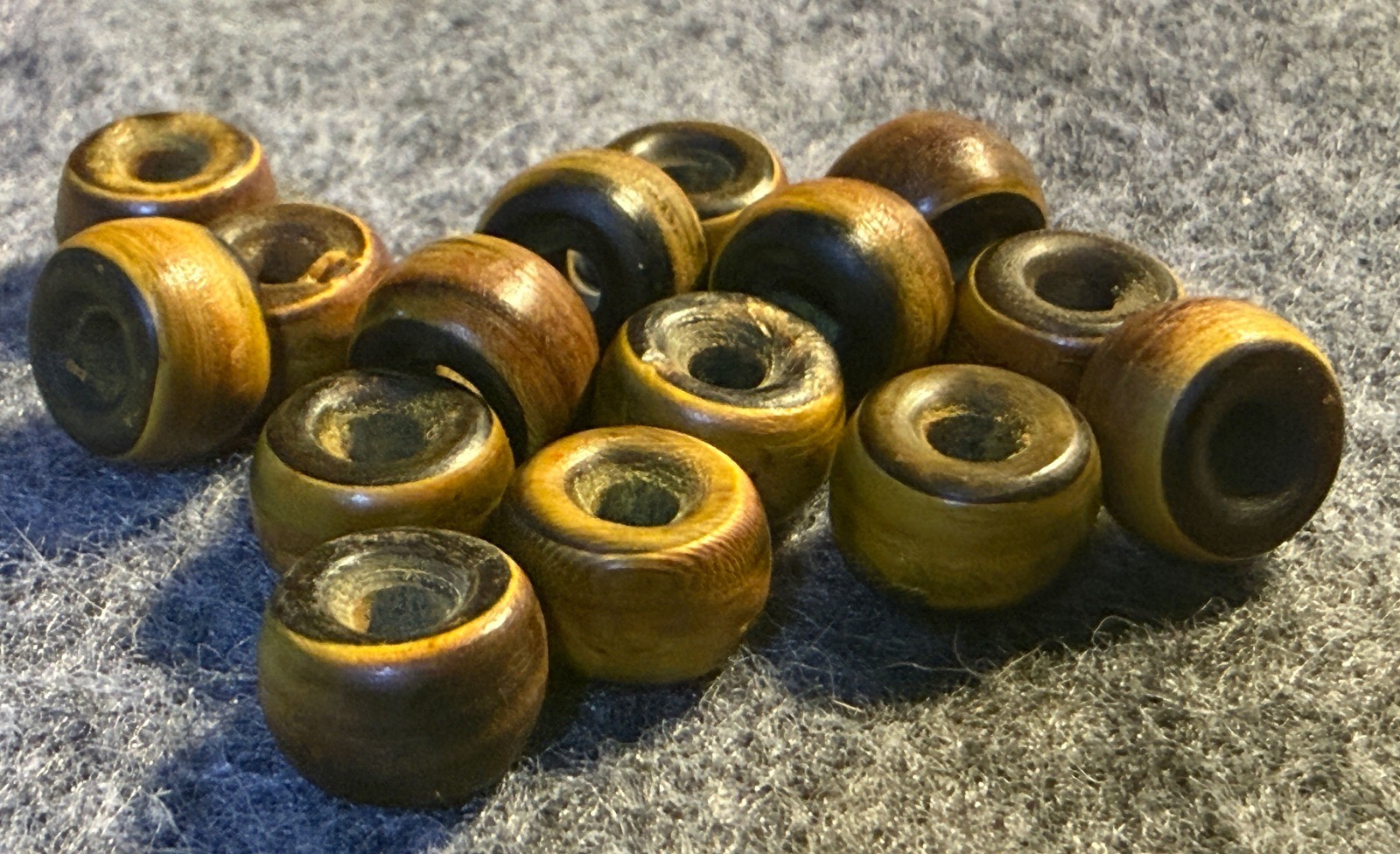 15 Old Buffalo Horn Padre Trade Beads Sioux Indian People 1800's 15 Old Buffalo Horn Padre Trade Beads Sioux Indian People 1800's