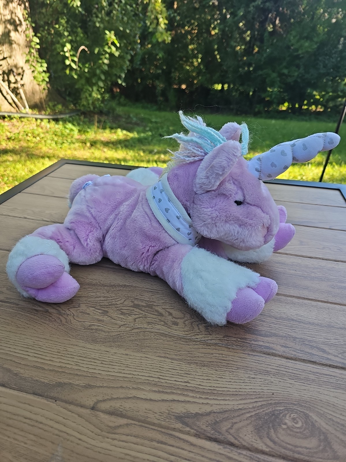 Vintage Toys R Us Animal Alley Pastel Unicorn white & Purple Plush 17\ Vintage Toys R Us Animal Alley Pastel Unicorn white & Purple Plush 17\