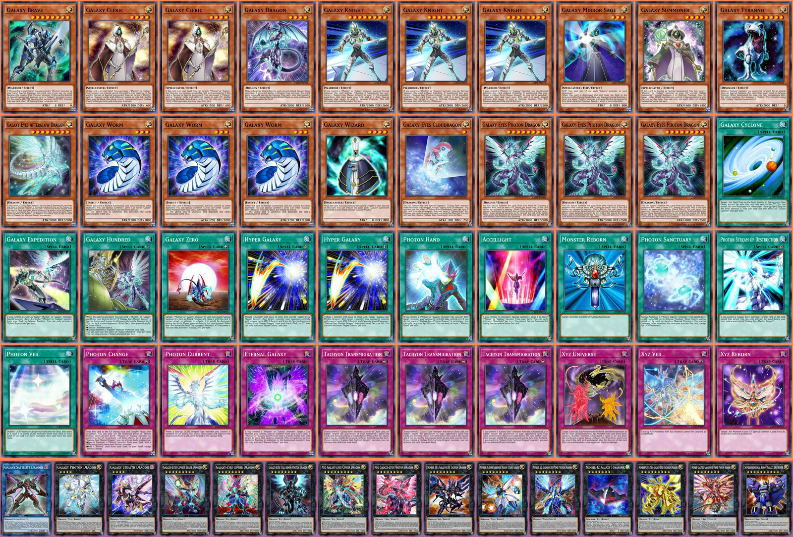 Kite Tenjo Galaxy-Eyes Photon Dragon Tachyon Deck Yugioh