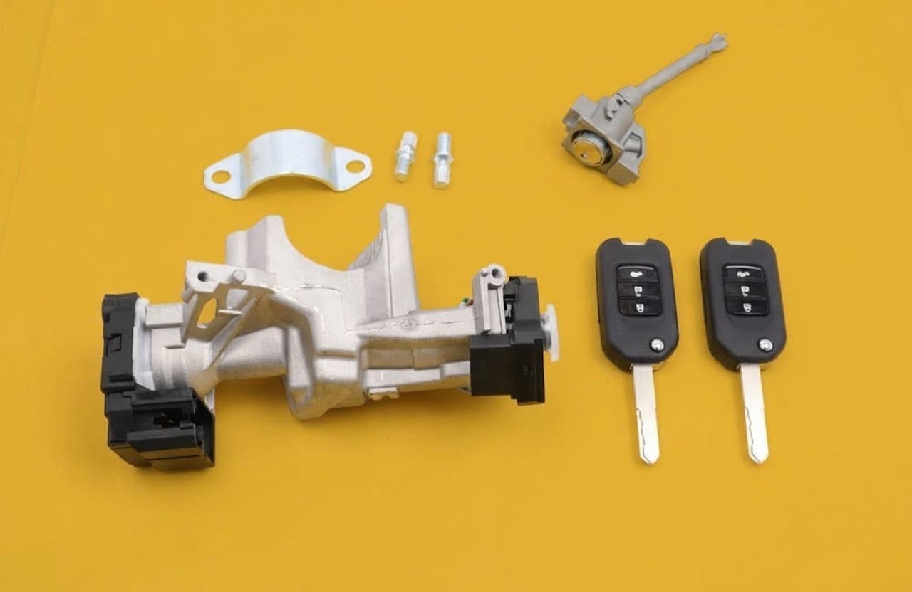 NEW 2016-2021 HONDA CIVIC IGNITION LOCK ASSEMBLY W/KEYS & DOOR LOCK 6350-TEA-H11