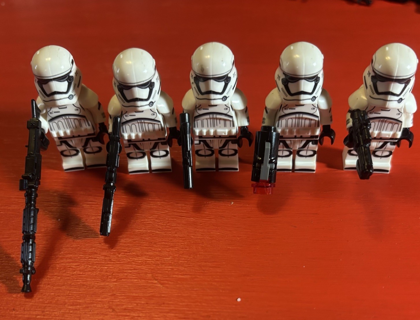 Star Wars Scout Squad Of 5 1st Order Stormtrooper Minifigures W-Blasters & Packs Star Wars Scout Squad Of 5 1st Order Stormtrooper Minifigures W-Blasters & Packs
