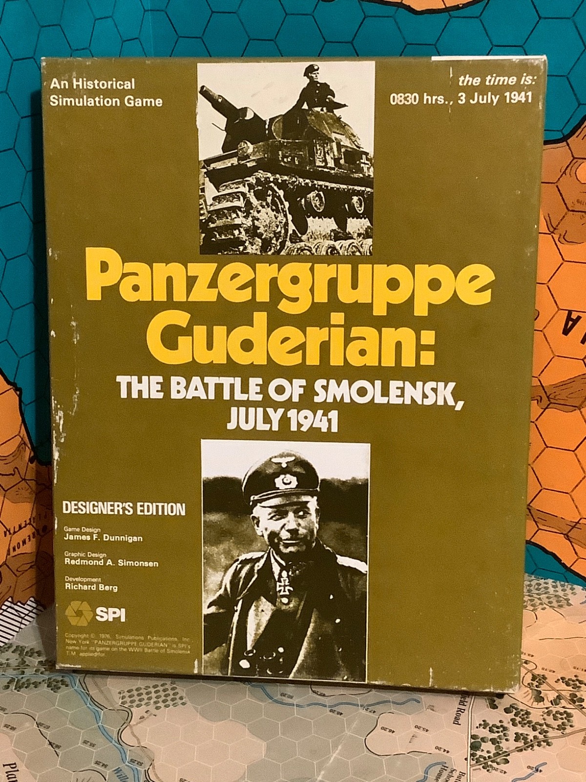 SPI Panzergruppe Guderian BOXED Unpunched 1976 Smolensk WWII Russia Germany