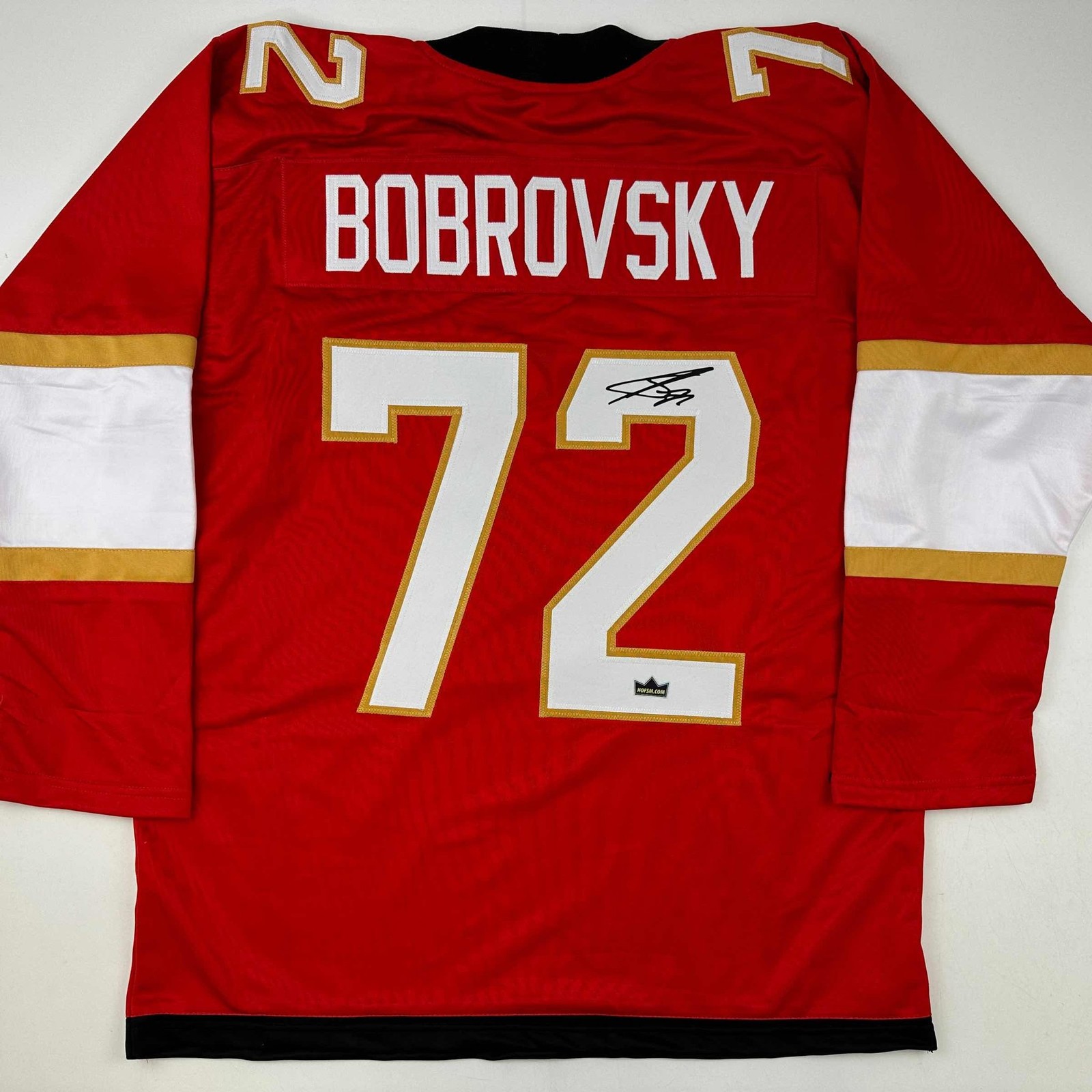 Facsimile Autographed Sergei Bobrovsky Florida Red Jersey Size Men's XL Facsimile Autographed Sergei Bobrovsky Florida Red Jersey Size Men's XL