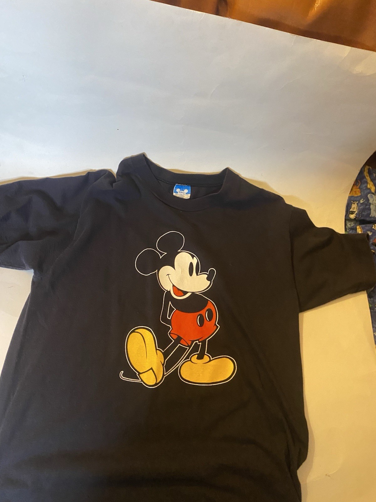 VTG Disney Mickey Mouse Caricature T Shirt Large Black Single Stitch 80s 90s USA