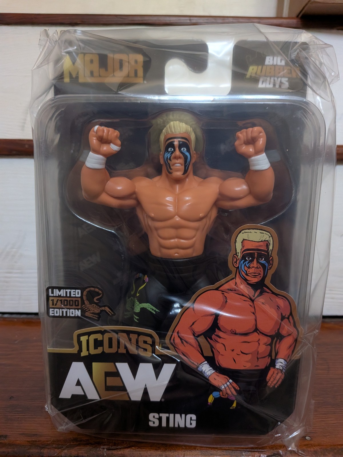 Collect Major Big Rubber Guys Sting 1/1000 Black Wrestlecon Exclusive WCW NWA Collect Major Big Rubber Guys Sting 1/1000 Black Wrestlecon Exclusive WCW NWA