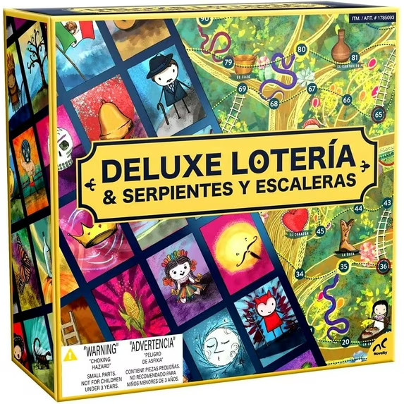 DELUXE LOTERIA & SERPIENTES Y ESCALARAS TRADITIONAL MEXICAN BOARD GAME *NEW
