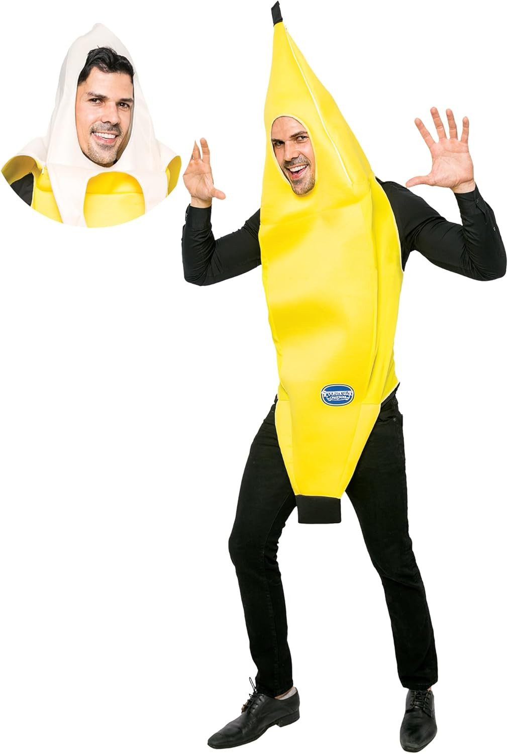 Appealing Banana Costume Adult Deluxe Set for Halloween Dress up Party and Rolep Appealing Banana Costume Adult Deluxe Set for Halloween Dress up Party and Rolep