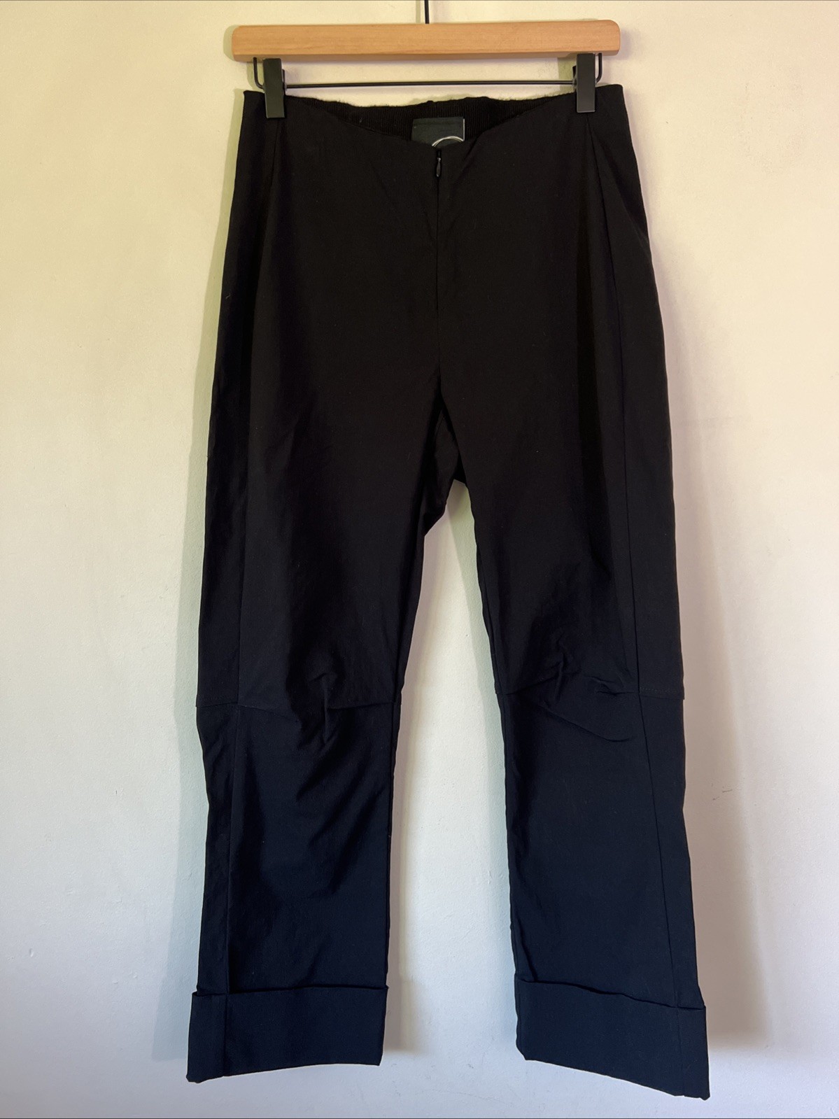 Porto San Francisco Pants Womens Size 2 M Verona Pull On Front Zip Cuffed Black