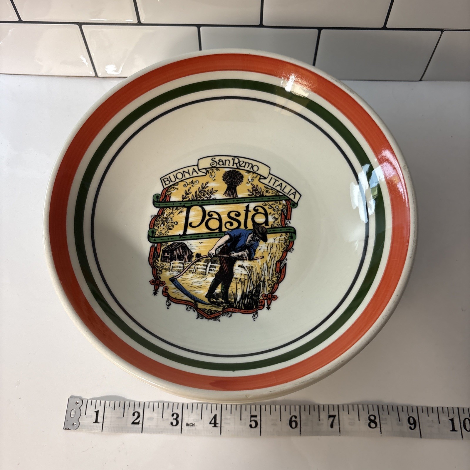 Vintage Himark Buona San Remo Italia Pasta Bowl Dish 8.25 Made in Italy Lot of 4