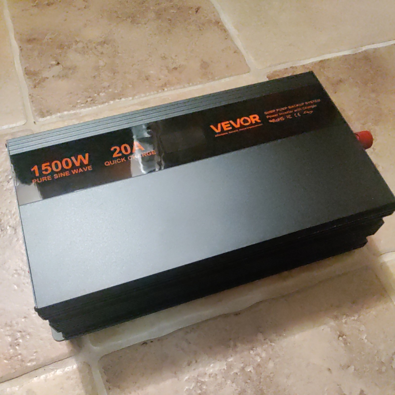 Sump Pump Battery Backup System VEVOR 1500W LCD AUTOMATIC CONVERTER Sump Pump Battery Backup System VEVOR 1500W LCD AUTOMATIC CONVERTER