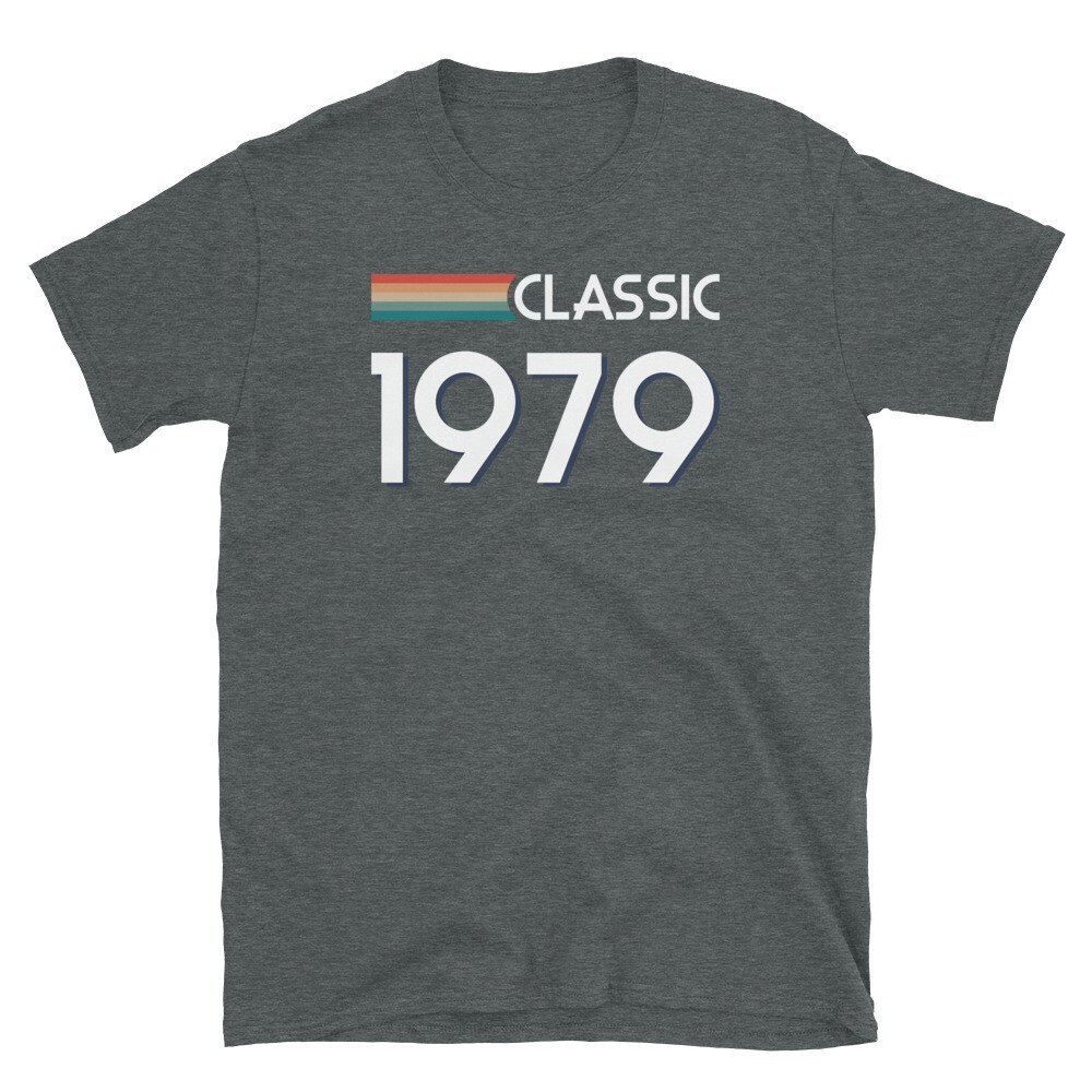 Classic Retro Inspired Graphic Birthday 1979 Vintage Short-Sleeve Unisex T-Shirt