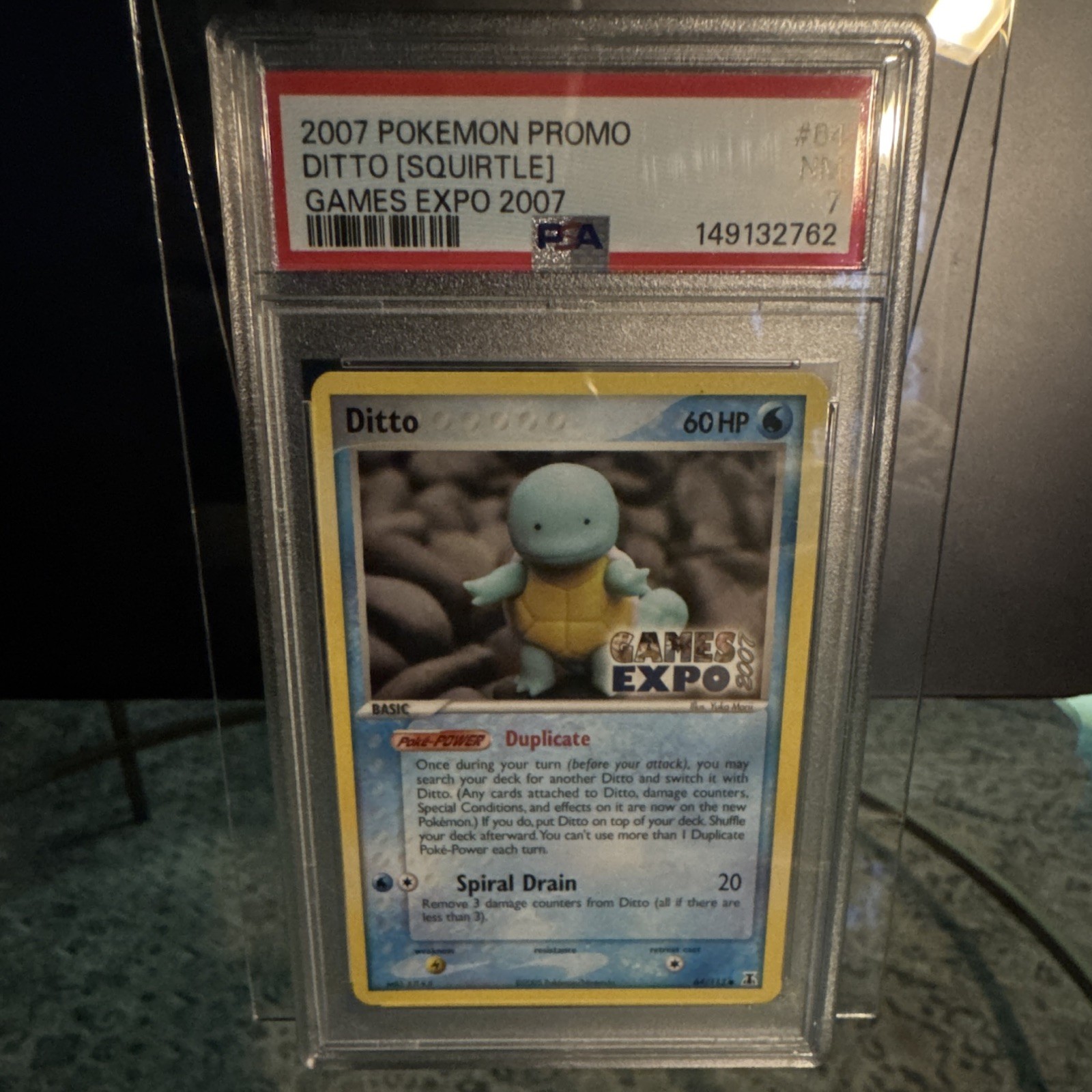 Pokémon Ditto (Squirtle) Promo Games Expo 2007 PSA 7 Graded