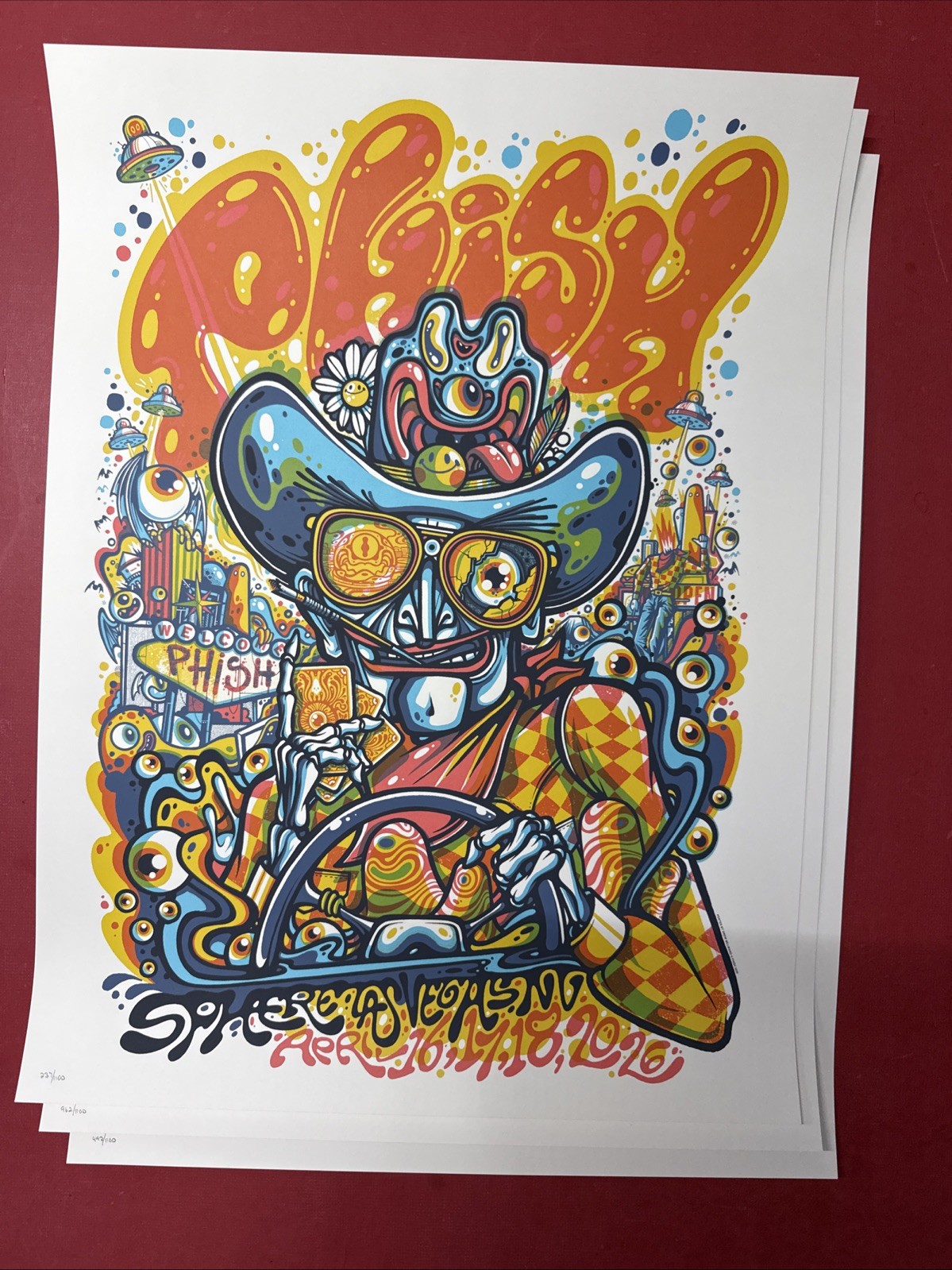 OFFICIAL PHISH SPHERE POSTER DREW MILLWARD PRINT LAS VEGAS
