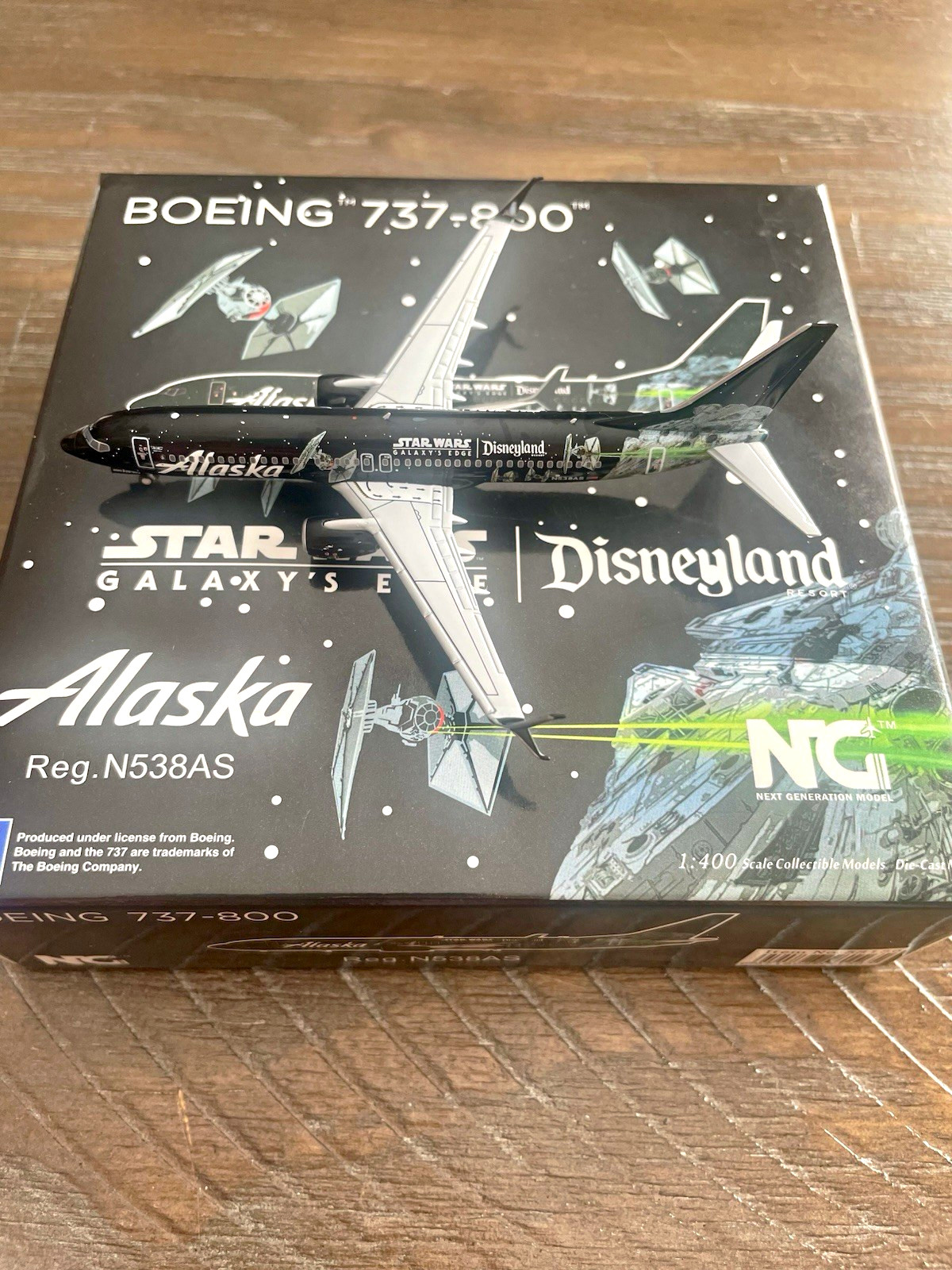 NG Models 1:400 Alaska Airlines Boeing 737-800 N538AS Star Wars w/ Box