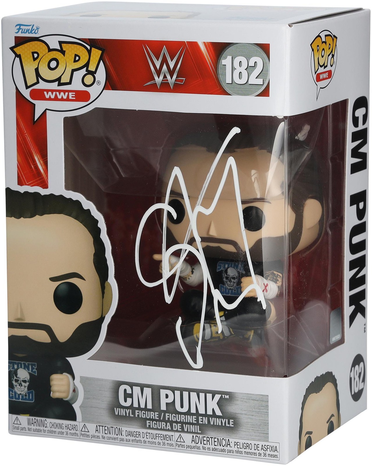 CM Punk WWE Autographed #182 Pipe Bomb Funko Pop Figurine CM Punk WWE Autographed #182 Pipe Bomb Funko Pop Figurine